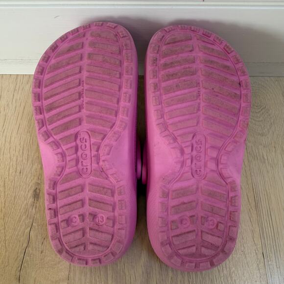 Pink Crocs Classic Lined Size C13 Clogs Squishmallow Jibbitz - Picture 5 of 9